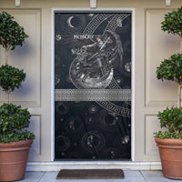 Nemesis Goddess Door Cover Winged Nemesis Crescent Moon Sword Greek Key