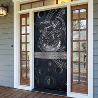 Nemesis Goddess Door Cover Winged Nemesis Crescent Moon Sword Greek Key