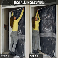 Nemesis Goddess Door Cover Winged Nemesis Crescent Moon Sword Greek Key