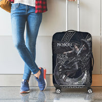 Nemesis Goddess Luggage Cover Winged Nemesis Crescent Moon Sword Greek Key