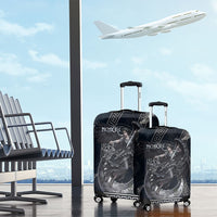 Nemesis Goddess Luggage Cover Winged Nemesis Crescent Moon Sword Greek Key