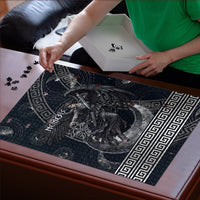Nemesis Goddess Puzzle Winged Nemesis Crescent Moon Sword Greek Key
