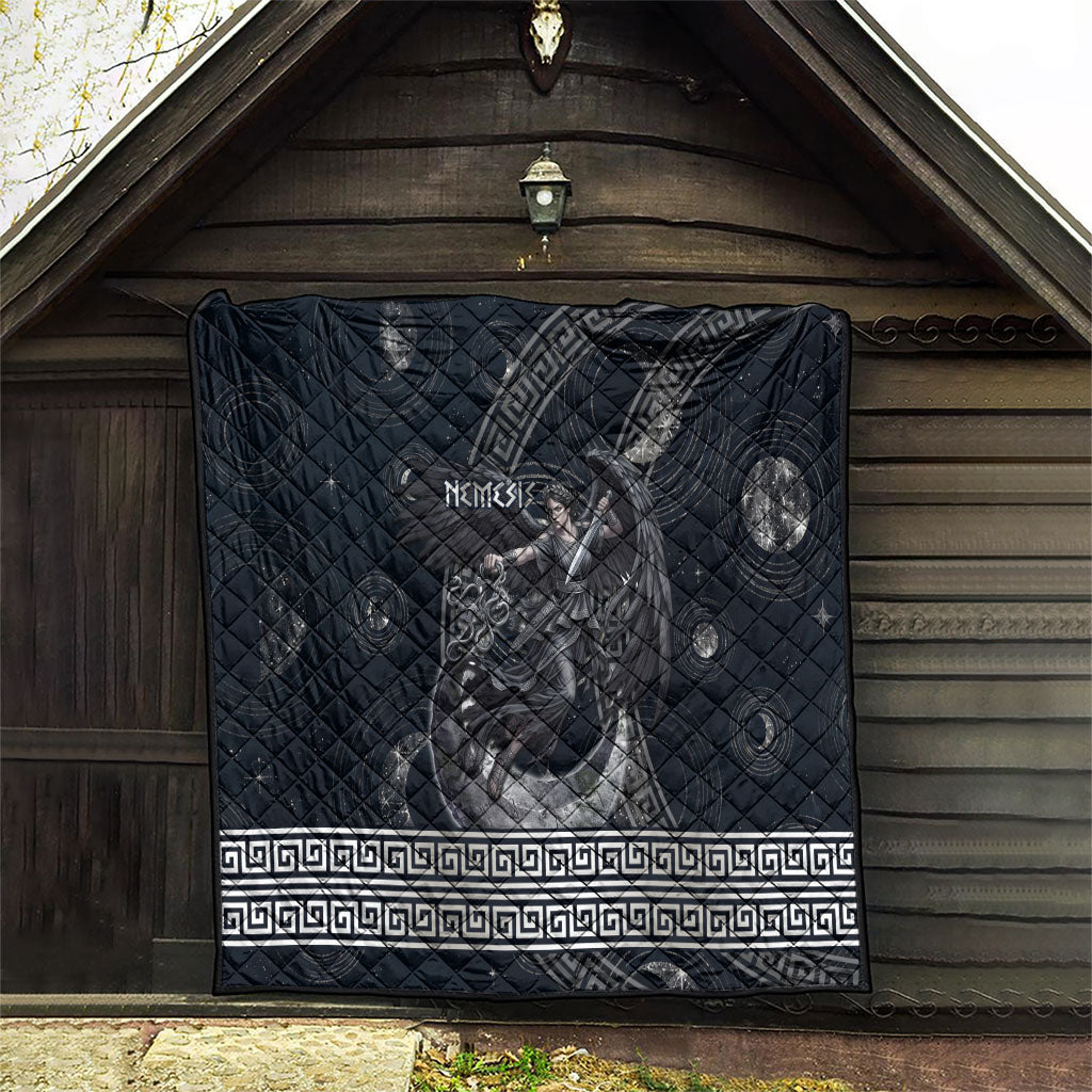 Nemesis Goddess Quilt Winged Nemesis Crescent Moon Sword Greek Key