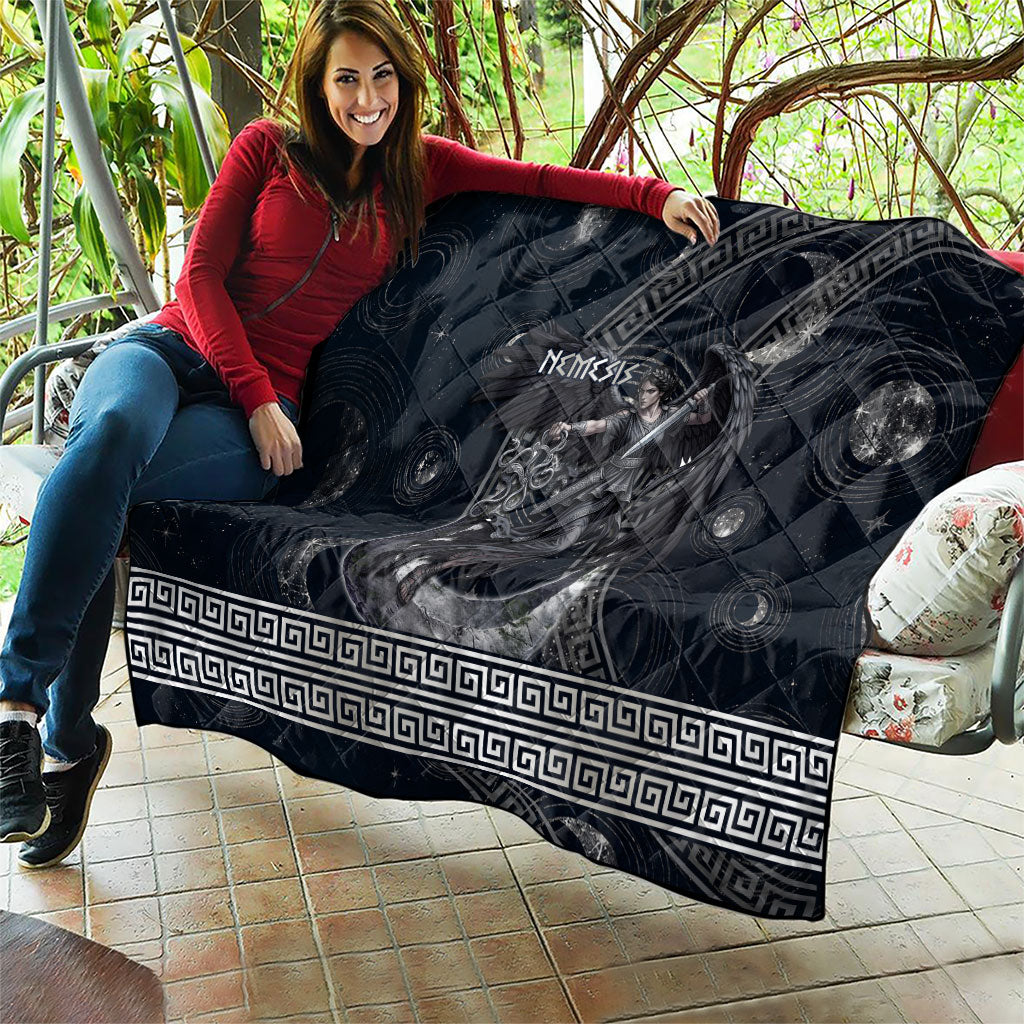 Nemesis Goddess Quilt Winged Nemesis Crescent Moon Sword Greek Key