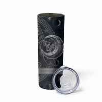 Nemesis Goddess Skinny Tumbler Winged Nemesis Crescent Moon Sword Greek Key