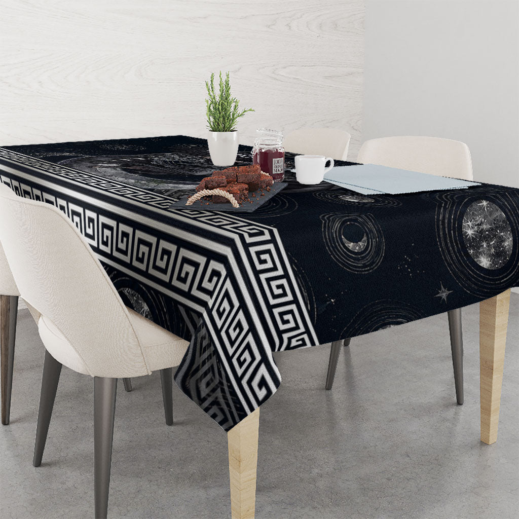 Nemesis Goddess Tablecloth Winged Nemesis Crescent Moon Sword Greek Key