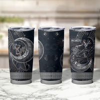 Nemesis Goddess Tumbler Cup Winged Nemesis Crescent Moon Sword Greek Key