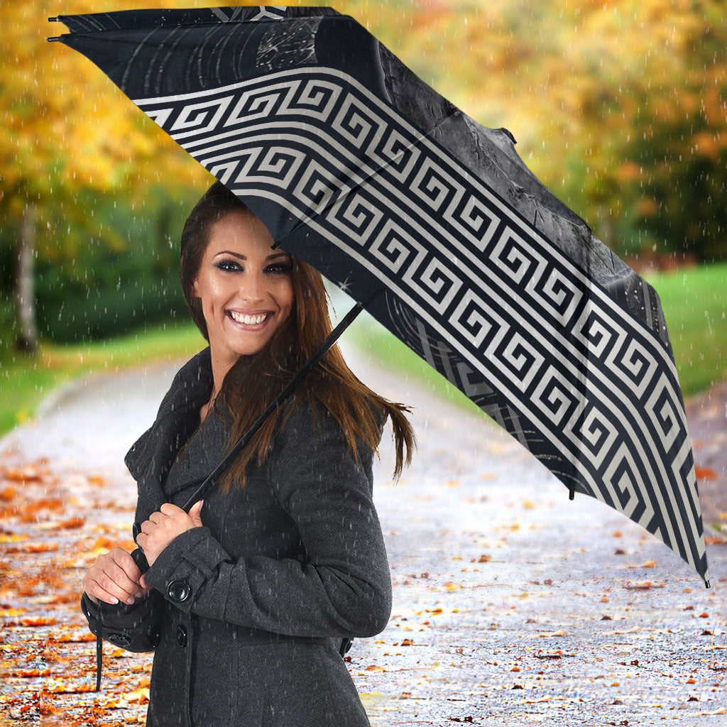 Nemesis Goddess Umbrella Winged Nemesis Crescent Moon Sword Greek Key