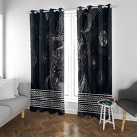 Nemesis Goddess Window Curtain Winged Nemesis Crescent Moon Sword Greek Key