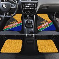 Personalized South Africa Heritage Day Car Mats One Nation Many Stories Geometric Flag Pattern