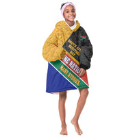 Personalized South Africa Heritage Day Kid Wearable Blanket Hoodie One Nation Many Stories Geometric Flag Pattern
