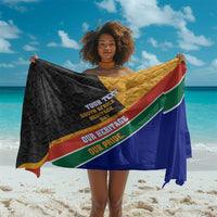 Personalized South Africa Heritage Day Sarong One Nation Many Stories Geometric Flag Pattern