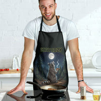 Raccoon Stay Wild Stay Cozy Camping Apron Starry Night Forest Wildlife