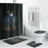 Raccoon Stay Wild Stay Cozy Camping Bathroom Set Starry Night Forest Wildlife