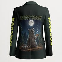 Raccoon Stay Wild Stay Cozy Camping Blazer Starry Night Forest Wildlife