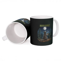 Raccoon Stay Wild Stay Cozy Camping Ceramic Mug Starry Night Forest Wildlife