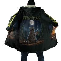 Raccoon Stay Wild Stay Cozy Camping Cloak Starry Night Forest Wildlife