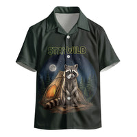 Raccoon Stay Wild Stay Cozy Camping Kid Hawaiian Shirt Starry Night Forest Wildlife