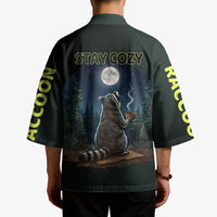 Raccoon Stay Wild Stay Cozy Camping Kimono Starry Night Forest Wildlife