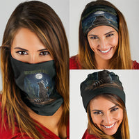 Raccoon Stay Wild Stay Cozy Camping Neck Gaiter Starry Night Forest Wildlife