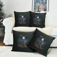 Raccoon Stay Wild Stay Cozy Camping Pillow Cover Starry Night Forest Wildlife