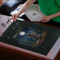 Raccoon Stay Wild Stay Cozy Camping Puzzle Starry Night Forest Wildlife