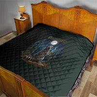 Raccoon Stay Wild Stay Cozy Camping Quilt Starry Night Forest Wildlife