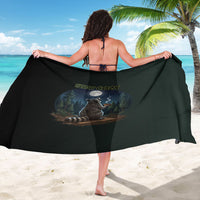 Raccoon Stay Wild Stay Cozy Camping Sarong Starry Night Forest Wildlife