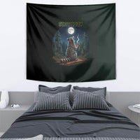 Raccoon Stay Wild Stay Cozy Camping Tapestry Starry Night Forest Wildlife