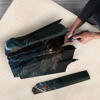 Raccoon Stay Wild Stay Cozy Camping Umbrella Starry Night Forest Wildlife
