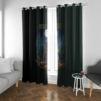 Raccoon Stay Wild Stay Cozy Camping Window Curtain Starry Night Forest Wildlife