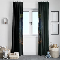 Raccoon Stay Wild Stay Cozy Camping Window Curtain Starry Night Forest Wildlife