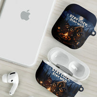 Raccoons Campfire Stay Cozy Stay Wild AirPods Case Starry Night Forest Wildlife