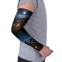 Raccoons Campfire Stay Cozy Stay Wild Arm Sleeves Starry Night Forest Wildlife