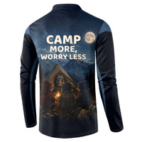 Raccoons Campfire Stay Cozy Stay Wild Button Sweatshirt Starry Night Forest Wildlife