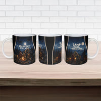 Raccoons Campfire Stay Cozy Stay Wild Ceramic Mug Starry Night Forest Wildlife