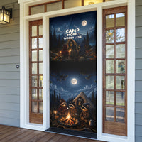 Raccoons Campfire Stay Cozy Stay Wild Door Cover Starry Night Forest Wildlife
