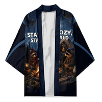 Raccoons Campfire Stay Cozy Stay Wild Kimono Starry Night Forest Wildlife