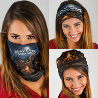 Raccoons Campfire Stay Cozy Stay Wild Neck Gaiter Starry Night Forest Wildlife