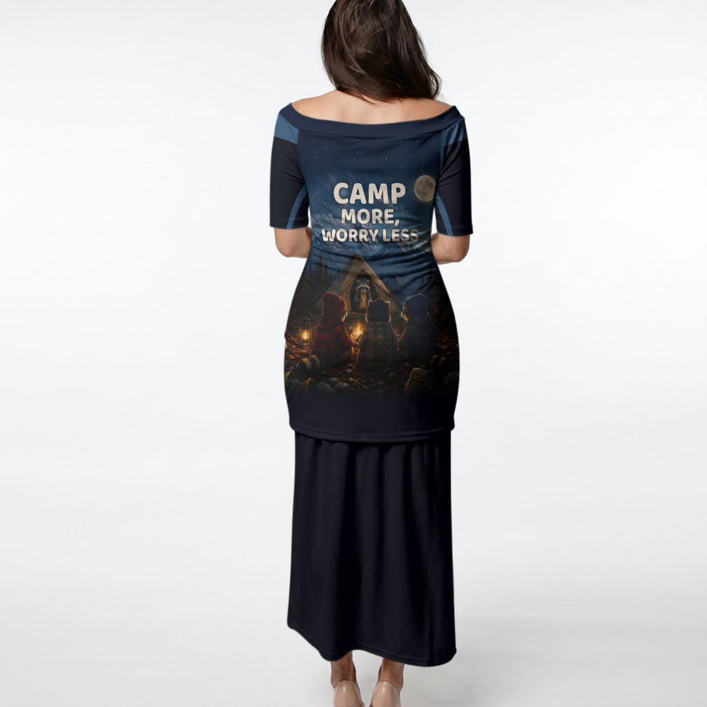 Raccoons Campfire Stay Cozy Stay Wild Puletasi Starry Night Forest Wildlife