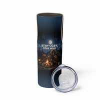 Raccoons Campfire Stay Cozy Stay Wild Skinny Tumbler Starry Night Forest Wildlife