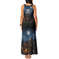 Raccoons Campfire Stay Cozy Stay Wild Tank Maxi Dress Starry Night Forest Wildlife