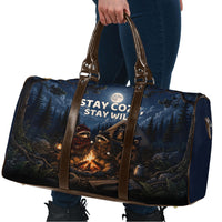 Raccoons Campfire Stay Cozy Stay Wild Travel Bag Starry Night Forest Wildlife