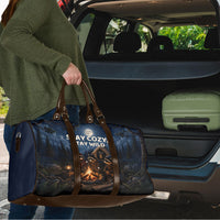 Raccoons Campfire Stay Cozy Stay Wild Travel Bag Starry Night Forest Wildlife