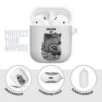 Raccoon I Am Not A Raccoon I Am A Trash Panda AirPods Case Funny Animal Meme Grayscale Sketch Illustration