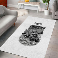 Raccoon I Am Not A Raccoon I Am A Trash Panda Area Rug Funny Animal Meme Grayscale Sketch Illustration
