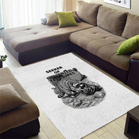 Raccoon I Am Not A Raccoon I Am A Trash Panda Area Rug Funny Animal Meme Grayscale Sketch Illustration