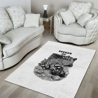 Raccoon I Am Not A Raccoon I Am A Trash Panda Area Rug Funny Animal Meme Grayscale Sketch Illustration