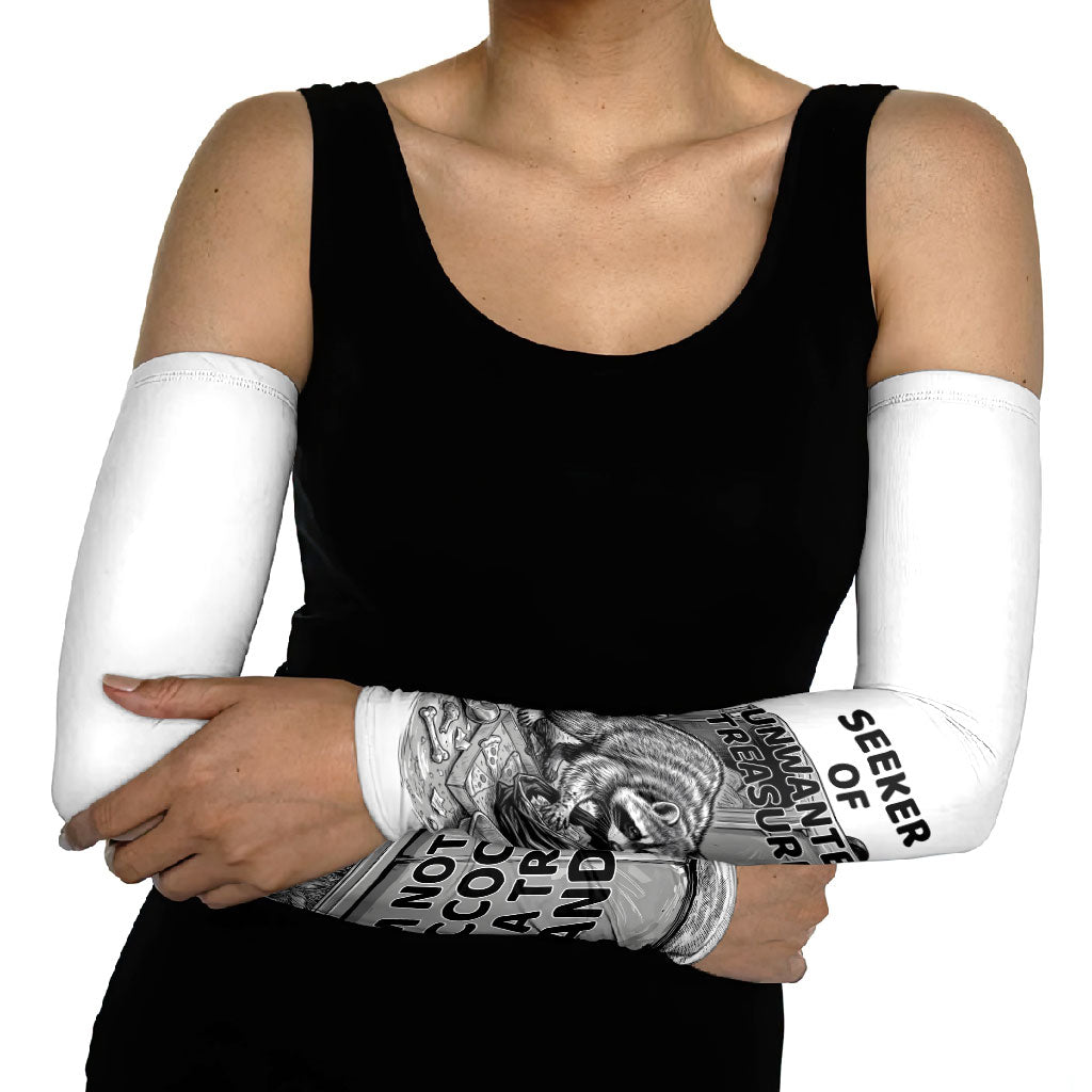 Raccoon I Am Not A Raccoon I Am A Trash Panda Arm Sleeves Funny Animal Meme Grayscale Sketch Illustration