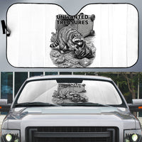 Raccoon I Am Not A Raccoon I Am A Trash Panda Auto Sun Shade Funny Animal Meme Grayscale Sketch Illustration